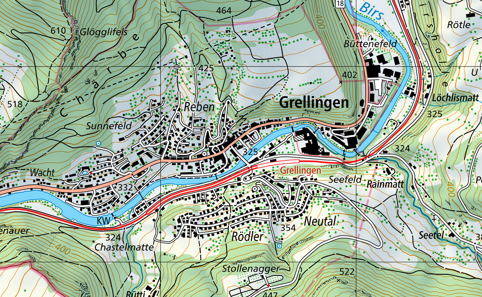 E17644 GR02 Swisstopo2021 Grellingen